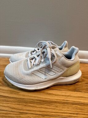 adidas Women's White Light Gray Mesh Sneakers